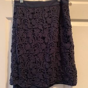 Navy Lace pencil skirt